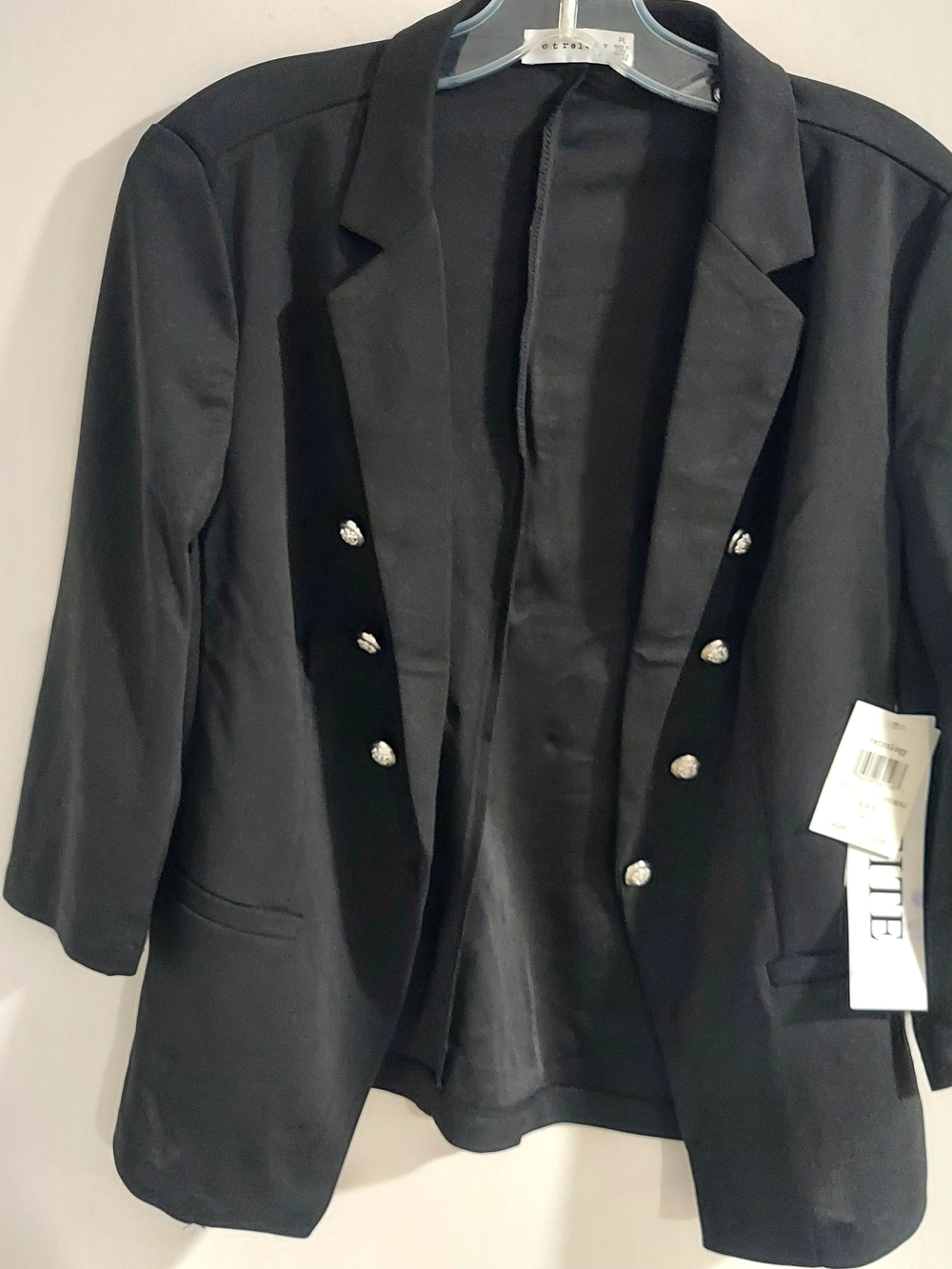 Black Double-Breasted Blazer